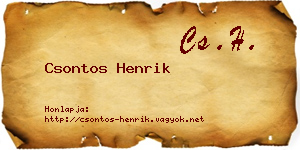 Csontos Henrik névjegykártya